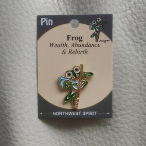 'Change New Season' Frog Pin Indigenous Design by Douglas LaFortune Coast Salish